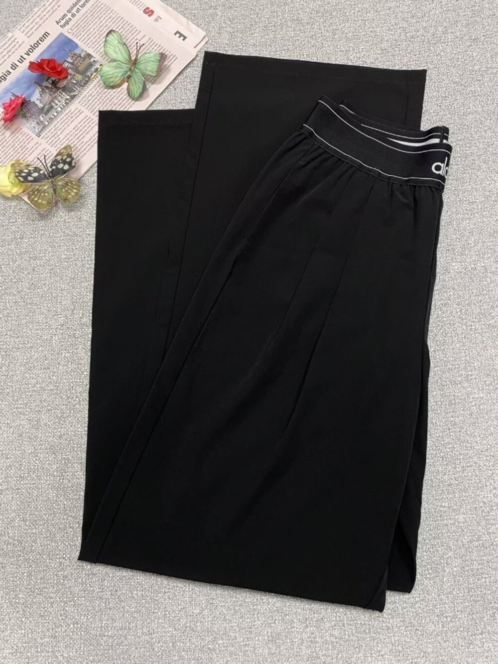 😍ALO Yoga Suit Up Trouser Black(Regular)🏆Wide-Leg Trousers/Lightweight/Chic - Picture 5 of 8